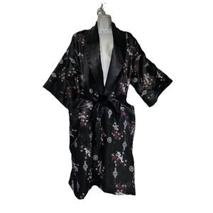 alexander del rossa oriental dragon embroidered robe Size M Reversible Pockets